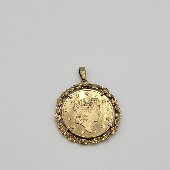 Avon Lady Liberty Necklace United States America Bicentennial Eagle 1776-1976 - Picture 4 of 10